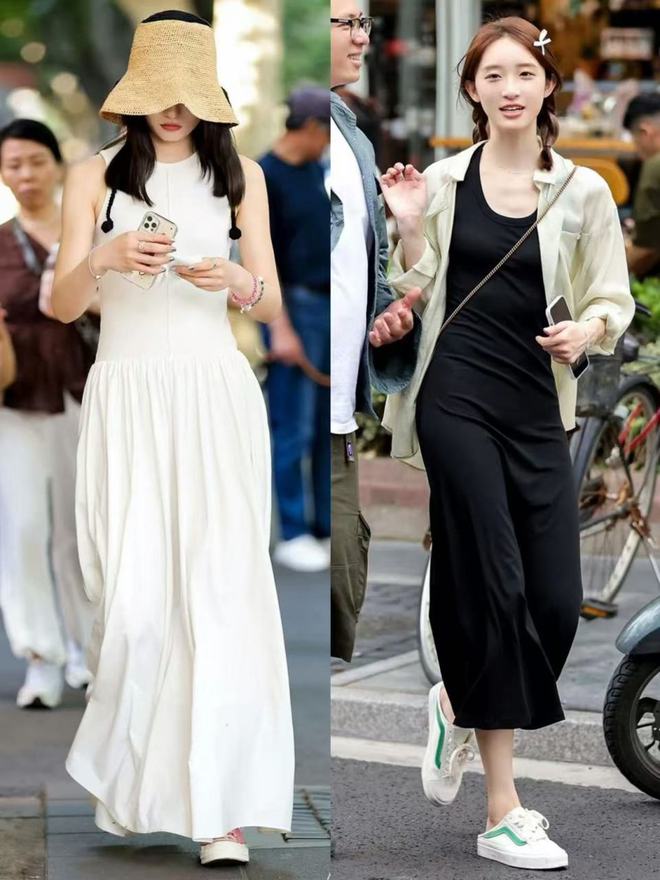 大街都在穿“运动鞋+裙子”优雅又高级OG真人游戏五一去了上海才发现：满(图3)